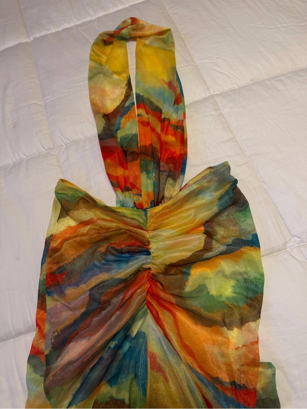 SHEIN Multicolor Halter Ruched Maxi Dress - Picture 4 of 4
